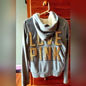 🆕️VS PINK Bling✨️ faux fur Lined Full-Zip